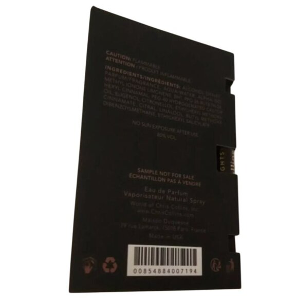 Chris Collins Harlem Nights Eau de Parfum EDP Perfume Spray 0.04oz/1.2mL - Picture 3 of 3